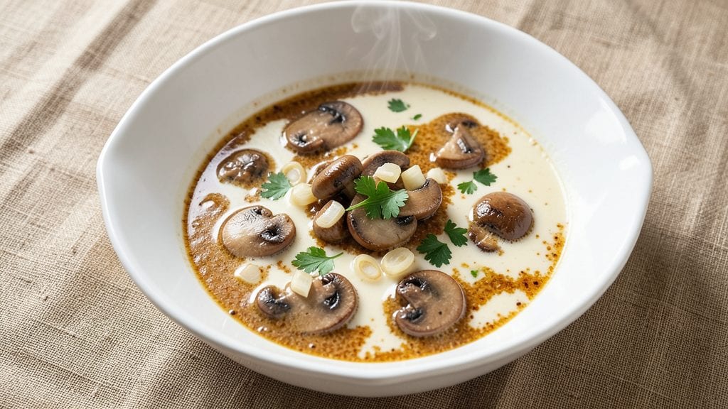 Alton Brown's Cream of Mushroom Soup Recipe: Silky, Savory Swirls With Perfect Thickness