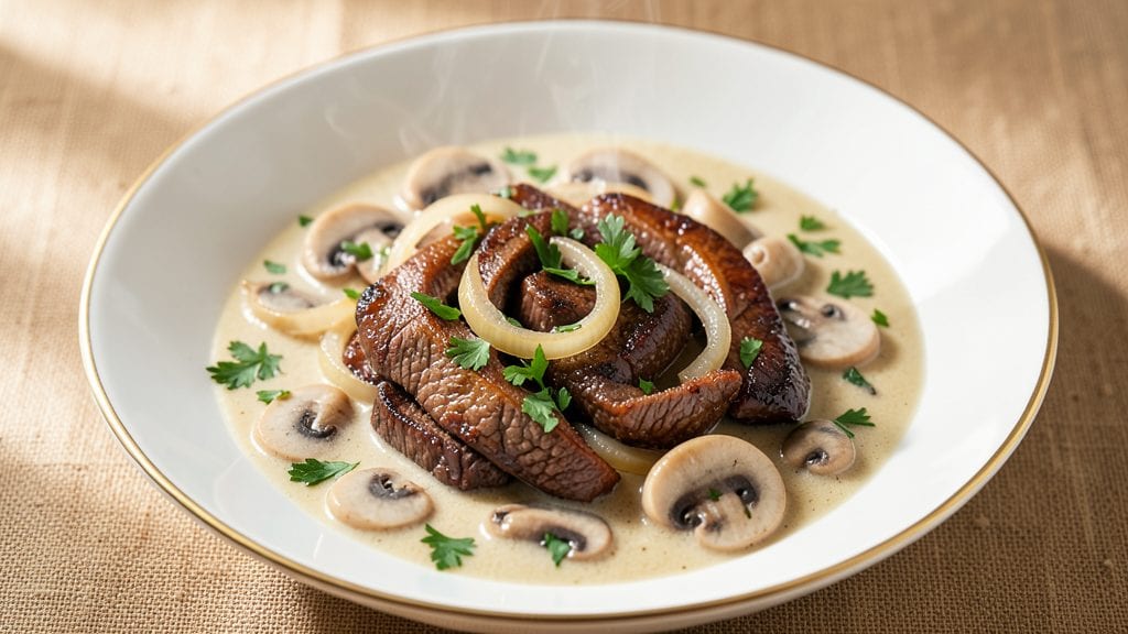 Beef Stroganoff Recipe With Campbell's Cream Of Mushroom Soup: One-Pan Creamy Mushroom Magic