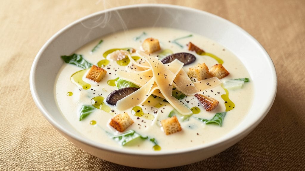 Caesar Salad Soup Recipe: Creamy Crouton-Infused Warm Comfort