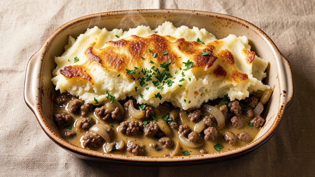 Campbell Soup Shepherd's Pie Recipe: Fluffy Mashed Topping Over Savory Beef Filling