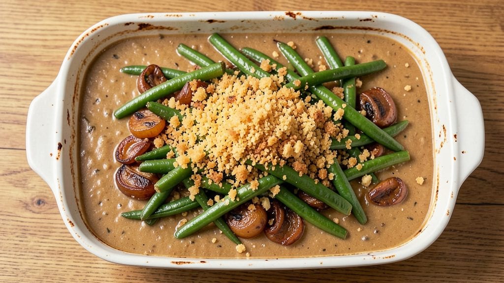 Campbell's Cream of Mushroom Soup Green Bean Casserole Recipe: Crispy Top, Creamy Layers, One-Pan Magic