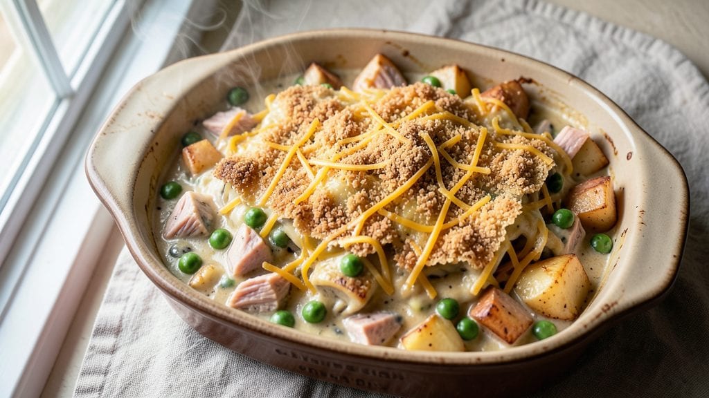 Campbell's Cream of Mushroom Soup Tuna Casserole Recipe: Cheesy Potato Topping That Locks in Moisture