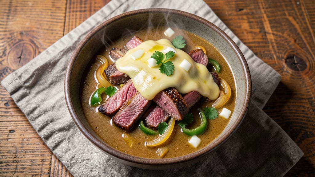 Cheesesteak Soup Recipe: Shaved Beef and Cheese Swirl Magic
