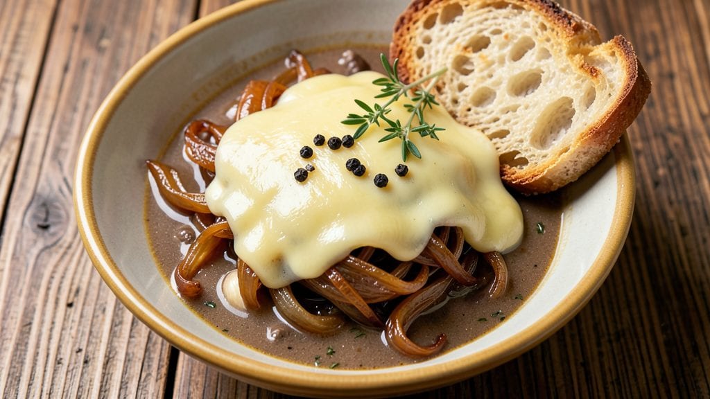 Longhorn French Onion Soup Copycat Recipe: Gruyère Clouds Over Caramelized Onions