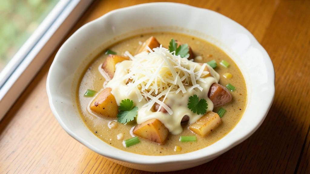 Marie Callender's Potato Cheese Soup Copycat Recipe: Thickened With Velveeta for Ultra-Creamy Richness