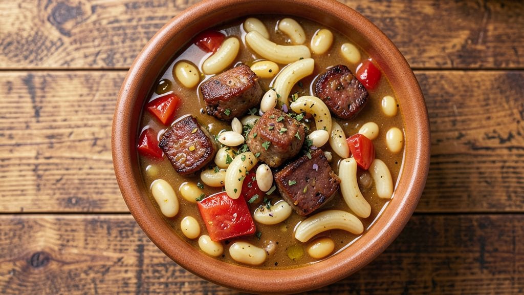 Olive Garden Pasta Fagioli Soup Copycat Recipe: Meaty Beans and Herbed Tomato Richness