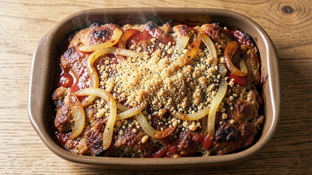 Original Lipton Onion Soup Meatloaf Recipe with Bread Crumbs: Savory Umami Crust Over Juicy Loaf