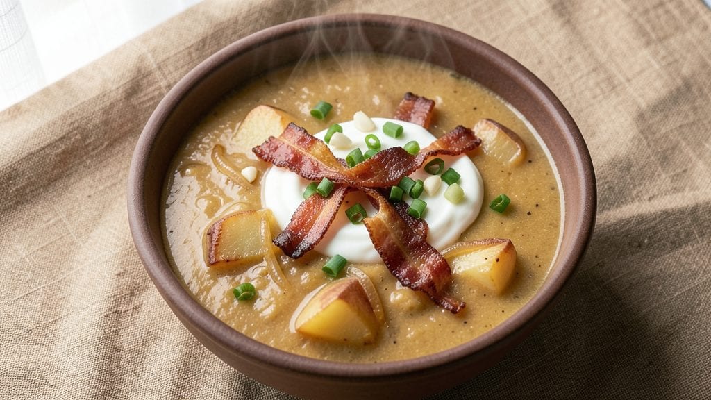 Paula Deen's Baked Potato Soup Recipe: Crispy Top, Creamy Swirls, One-Pot Magic