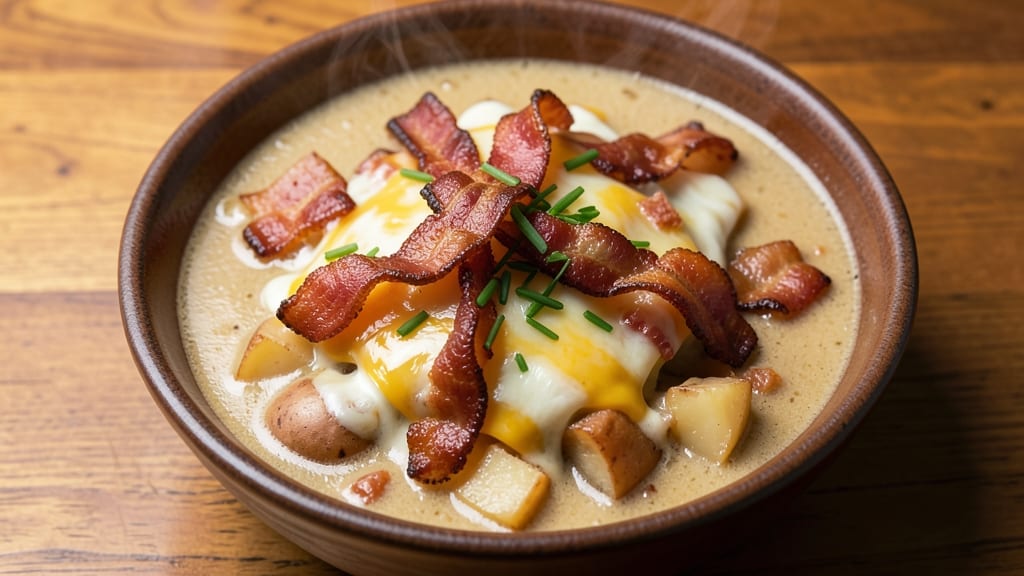Paula Deen's Loaded Baked Potato Soup Recipe: Smoky Bacon and Cheese Topped Every Bowl