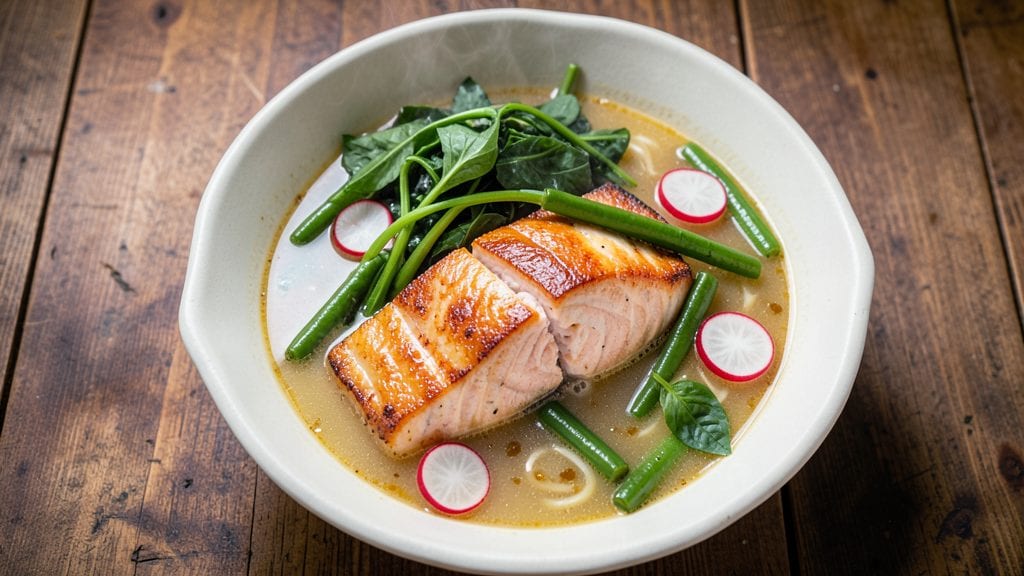 Salmon Sinigang Soup Recipe: Tangy Tamarind Broth with Flaky Fish